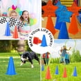 thumbnail image 5 of Conos deportivos de 9 , paquete de 10 conos de entrenamiento de tráfico para práctica de fútbol, ​​conos marcadores de campo de agilidad para ejercicios de fútbol baloncesto, cono, 5 of 5