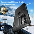 thumbnail image 5 of for Samsung Galaxy A05S Case with Sliding Camera Lens Cover and Glass Screen Protector -  Kickstand - Shockproof Protective Phone Case for Men Women Girls - Black, 5 of 14