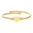 thumbnail image 1 of Brazalete Pulsera Ryscom Forma de Espiral con Dije de Corazon Color Dorado Acero Inoxidable, 1 of 5