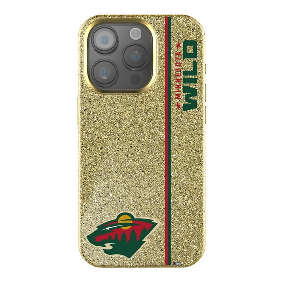 Keyscaper Gold Minnesota Wild Sidebar Bling iPhone Case