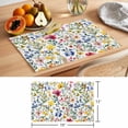 thumbnail image 6 of Spring Floral Placemats Set of 4, Gradient Blue Red Yellow Flowers Romantic Farmhouse Non-Slip Place Mats Washable Table Mats for Kitchen Dining Table Decorations Indoor/Outdoor, 6 of 9