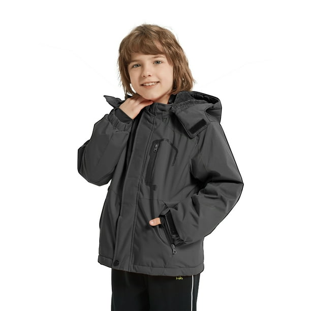 Boys Rain Jackets Size 10-12 Boys' Waterproof Ski Jacket Warm