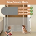 thumbnail image 4 of XJD 55" Retractable Baby Gate Extra Wide Safety Gates Child Gate for Indoor/Outdoor 33" Tall, Gray, 4 of 11