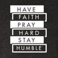 thumbnail image 6 of Wild Bobby Have Faith Pray Hard Stay Humble Inspirational/Christian Women Tri-Blend Racerback Tank Top, Vintage Black, Small, 6 of 6
