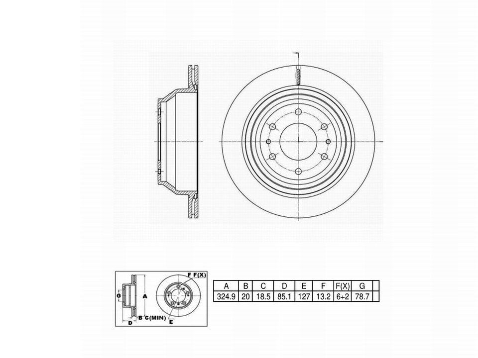 UltraHC Coated High Carbon Brake Rotor, Rear UR000722, Chevrolet Trailblazer 2009-2002