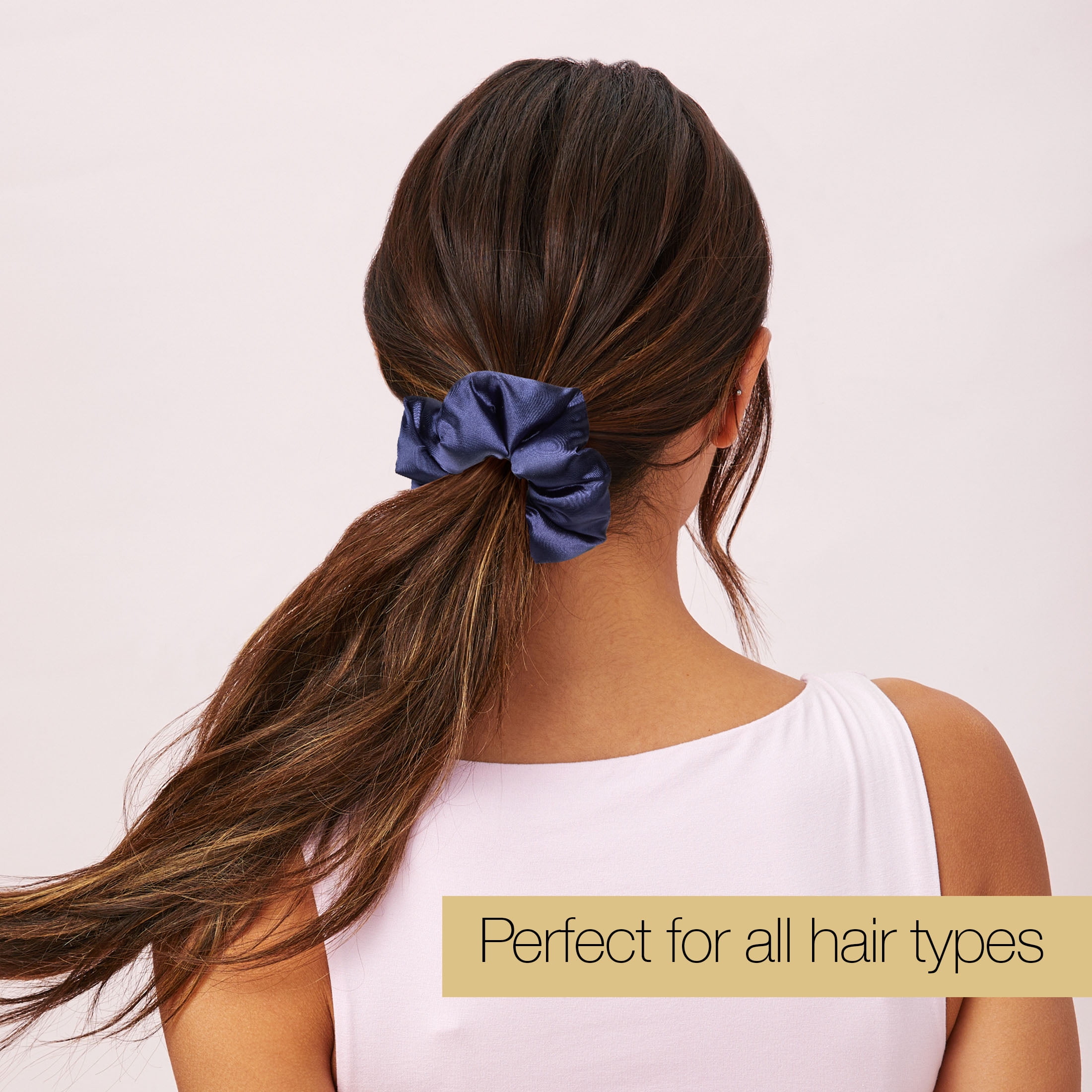 Scunci x Kelsey Anderson Lace & Satin Scrunchies, Blue, 2 count