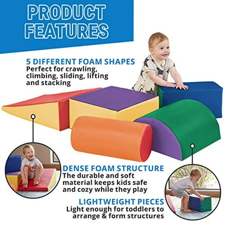 Lischwert Soft Play Explorer Set Foam Blocks Equipment Softzone Shapes Activity Multi Colored Toys Climbing Rainbow Color P 51486888