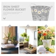 thumbnail image 3 of 2 Pcs Petit Seau Design Marguerite Conteneur de Fleurs Rétro Maison Vase à Fleurs, 3 of 5