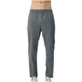 thumbnail image 2 of Dxzfnsa Men's Sweatpants with Zipper Pockets Athletic Pants Traning Track Pants Joggers for Men Soccer, Running, Workout Linen Pants,Dark Gray-M, 2 of 7