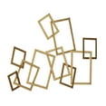 thumbnail image 6 of CosmoLiving by Cosmopolitan Contemporary Metal Rectangular Interconnected Frames Design Wall Décor, 30"W x 22"H with Gold Polished Finish, 6 of 13