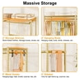 thumbnail image 2 of P4 Plus Rolling Clothes Rack Heavy Duty,Rolling Clothes Rack, Clothing Racks for Hanging Clothes , Free Standing Portable Closet Racks ,Gold, 2 of 10