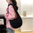thumbnail image 2 of Bolsa De Hombro Bolsa de hombro para mujer Bolsa de mensajero en la nube Bolsas sólidos casuales plisados ​​(Negro) Sywqhk Para Estrenar, 2 of 5