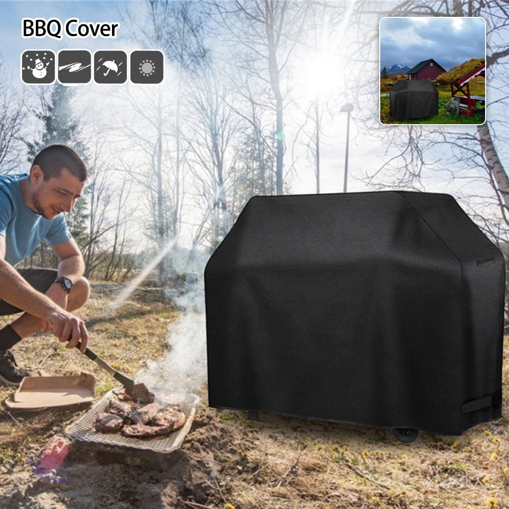 BBQ Grill Cover 600D Oxford Fabric Barbecue Stove Waterproof Anti-UV Protector 