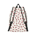 thumbnail image 2 of Honeii Chili Print Canvas College Laptop Backpack, Durable Rucksack Travel Notebook Bag School Backpack Book Bag for Men Women-Medium, 2 of 7