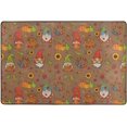 thumbnail image 4 of Dreamtimes Fall Gnomes Pumpkin Area Rug, 36"x24" Autumn Sunflower Retro Non-Slip Washable Indoor Door Mat, Absorbent Floor Mat for Bedroom Kitchen Entryway Bathroom, 4 of 5