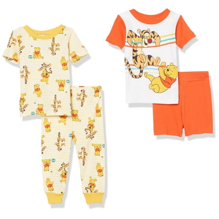 Disney Boys' Winnie The Pooh Pajama Set, Stripe Fun, 2t 