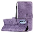 thumbnail image 1 of Compatible avec Motorola Moto G52/ G82 Étui Papillon Embossé avec Portefeuille et Support, 1 of 5