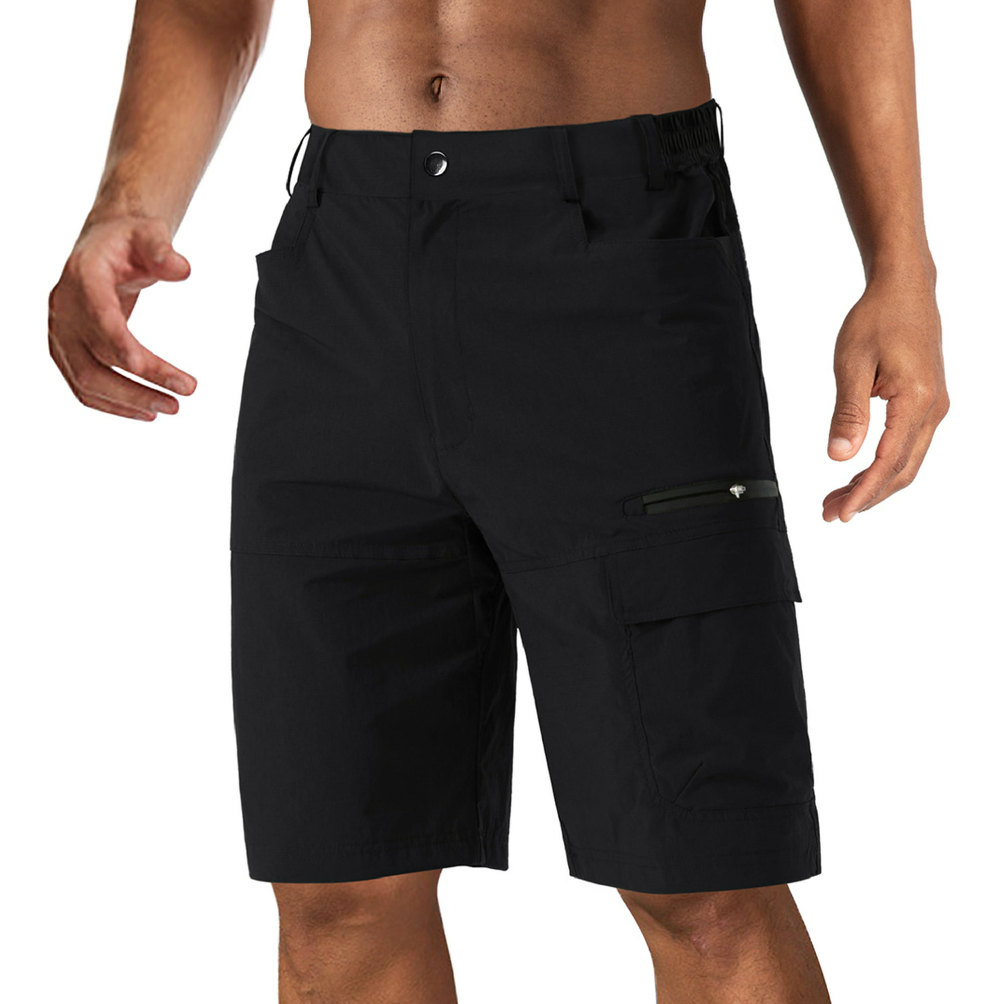 besked stå gave TACVASEN Mens Lightweight Casual Cargo Shorts Summer Casual Hiking Pants  Black 36 - Walmart.com