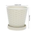 thumbnail image 2 of SHOWERORO 4 Sets Garden Flower Pot Plastic Rattan Woven Simulation Simple For Shelves, 2 of 6