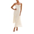 thumbnail image 2 of Ovzne Robes d'Été pour Femmes Robe Mode Imprimé Floral Aguichant Sans Manches Épaules Dénudées Bretelles Réglables Taille Élastique Robe de Printemps Imprimée Liquidation, 2 of 7