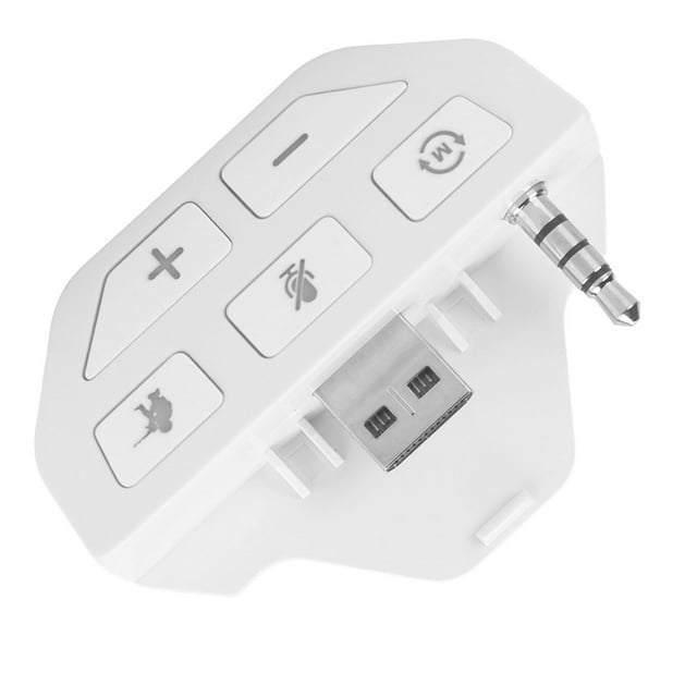 Adaptador De Auriculares Del Controlador, Conecta Los Auriculares Al Puerto De Audio De 3,5 Mm Con Silenciador De Micrófono, Botones De Equilibrio De Juegos Y Botones De