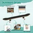 thumbnail image 4 of 31'' Complete Skateboard 7 Layer Canadian Maple Double Kick Deck Skateboards Japanese old Dragon sticker black Chinese dragon tattoo Skate Board for Beginner Adult Gifts, 4 of 5