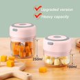thumbnail image 2 of HLONK Electric Mini Food Chopper Set  250ml+100ml USB Portable Small Food Processor for Vegetable Onion Beef Garlic Meat Veggie Food, 2 of 7