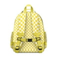 thumbnail image 3 of Yellow Checkerboard Backpack for School,Cute School Bag,Schoolbag with Adjustable Shoulder Straps & Padded Back,15.25"x11.5"x5.25", 3 of 6