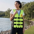 thumbnail image 5 of Adult Life Vest Featuring Fluorescent Green Durable Fabric, Lightweight Flotation Device for Kayaking Fishing, Outdoor Water Travel Gear, 5 of 5