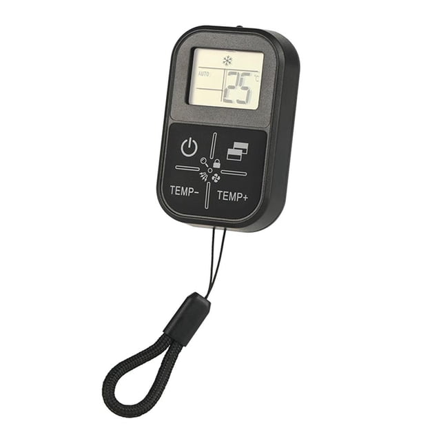 Mini Universal Air Conditioner Remote Control with Built-in Thermometer, Portable LCD Display, Easy Setup, CR2032 Battery Included, Compact & Lightweight