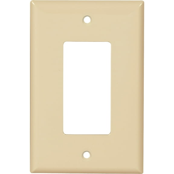 Cooper PJ26V Ivory Unbreakable Mid-Size Single Gang Decorator Wall Plate