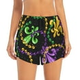 thumbnail image 2 of Goofa Mardi Gras6 Printed Women 2 in 1 Running Shorts,Quick Dry Athletic Workout Shorts,High Waisted Athletic Shorts with Liner Pockets-XX-Large, 2 of 9