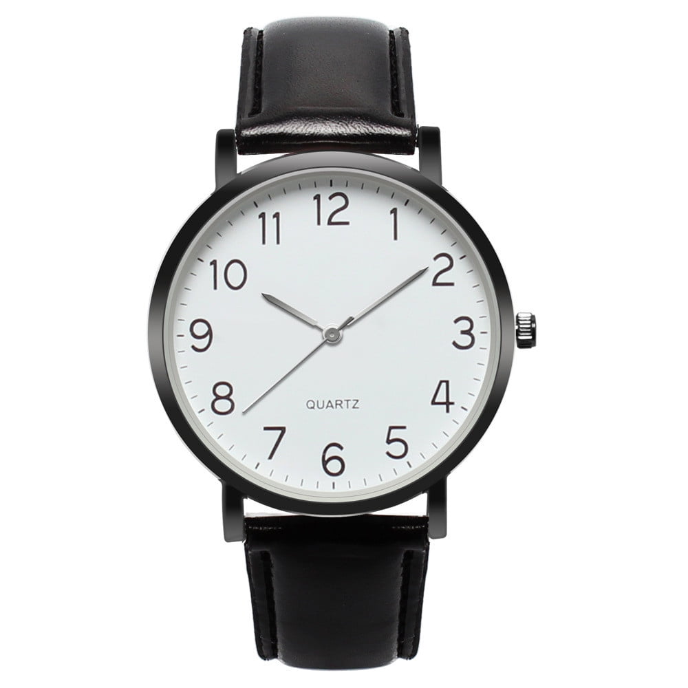 2-Pack) Rinsvye Unisex Simple Business atomic Watches for Men