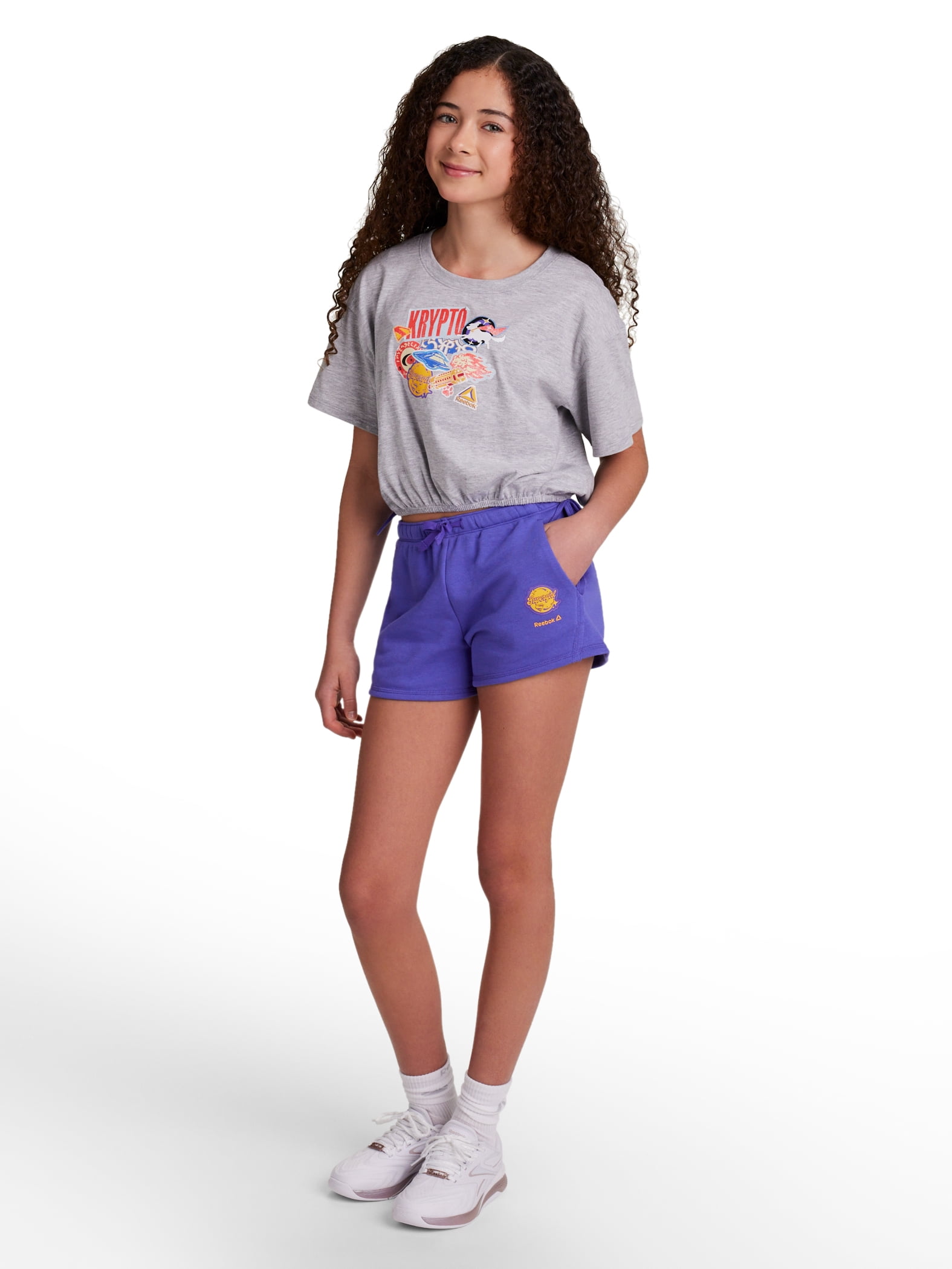 Reebok Girl's Supergirl Krypto Kollage Graphic T-Shirt, Sizes 4-18