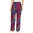 thumbnail image 3 of Uemuo Colorful Snake Pattern Women's Wide Leg Palazzo Lounge Pants with Pockets Light Weight Loose Comfy Casual Pajama Pants-XX-Large, 3 of 9