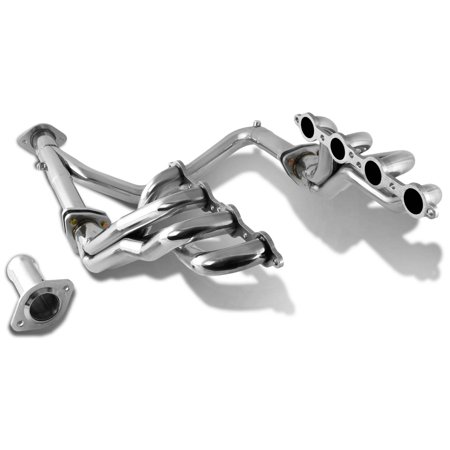 For 2006 to 2013 Chevy / GMC GMT900 4.8 -6.0 Stainless Steel 8 -2 -1 Long Tube Header / Exhaust Manifold+Y -Pipe 07 08 09 10 11 (Best Exhaust System For 6.0 Vortec)