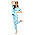 thumbnail image 3 of Disney Stitch Womens Pajama, 2 Piece Sleepwear Set, Aqua Stitch, Size: 3X, 3 of 5