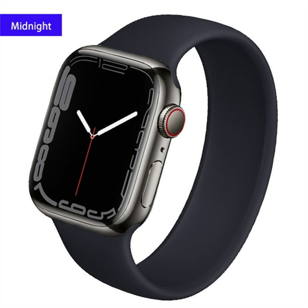 Silicone Solo Loop for Apple Watch Bands 45mm 44mm 40mm 41mm 42mm Elastic Belt Silicone Bracelet iWatch Series Ultra 5 4 3 SE 6 7 8 Band