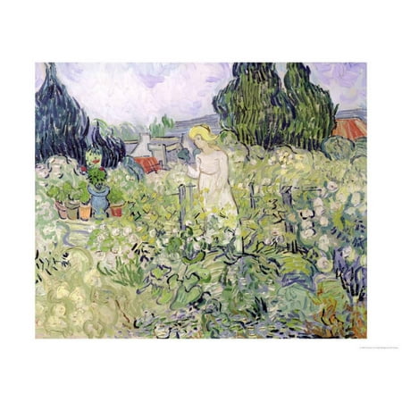Mademoiselle One Light Wall Mademoiselle Gachet in Her Garden at Auvers-Sur-Oise, c.1890 Print Wall Art By Vincent van Gogh ()