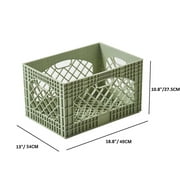 J&V TEXTILES 2 Pack Stackable Crates for Office Storage and Classroom Organization, 16, 24 Quart Sage