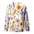 thumbnail image 5 of KIHOUT Chandails pour Femmes en Liquidation, Blouses à Manches Longues Col Rond Imprimé Floral Ample Automne Hiver, Tailles P-2TG, 5 of 5