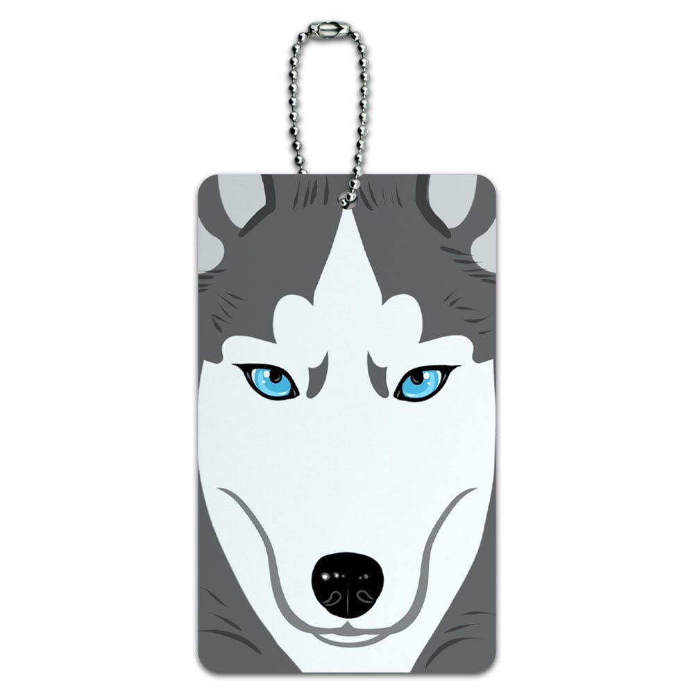 Graphics and More Siberian Husky Dog Pet ID Card Luggage Tag