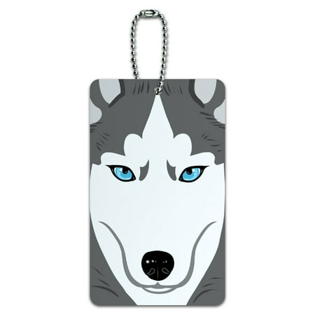 Siberian Husky Dog Pet ID Card Luggage Tag