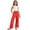 Red, variant on MuXiKeJi Clothes Girls Cotton Linen Wide Leg Pants Elastic Waist Casual Loose Trousers with Side Pockets for Summer Daily School 15-16 Years