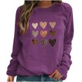 thumbnail image 2 of Aboser Valentine Shirt for Women Crewneck Shirts Casual Love Heart Graphic Tees Loose Long Sleeve Pullover Tops Fashion Holiday Tshirt, 2 of 6