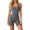 Grey, variant on Womens Romper Summer Fitness High Compression Crossback Long Leggings Piece Rompers for Women Black M