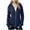 Dark Blue, variant on Scyoekwg Hoodies Jackets for Women Zipper Hooded Sweatshirts Jacket with Pockets Long Sleeve Solid Color Fashion Loose Casual Coats (Dark Blue,M)