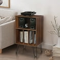 thumbnail image 7 of Hommpa 20.5" Large Record Player Stand Turntable Stand Holds Up to 100 Albums Record Cabinet Organizer with Vinyl Record Storage and Metal Legs for Living Room Bedroom Office, 7 of 7