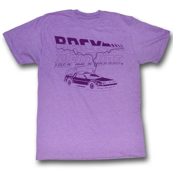 Back To The Future Movies Future Purple Adult Short Sleeve T Shirt