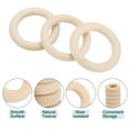 thumbnail image 3 of Uxcell Unfinished Wooden Rings Smooth Natural Woods Macrame Rings for DIY Crafts Knitting Decoration 3" 10 Pcs, 3 of 6